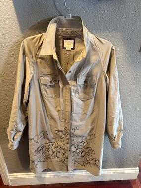 Maeve anthropology horse print jacket equestrian western Ranch core size 6